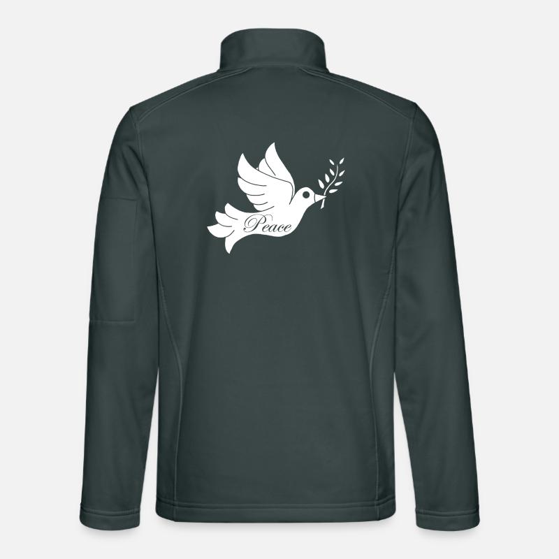 Weißer Vogel des Friedens Unisex Softshelljacke