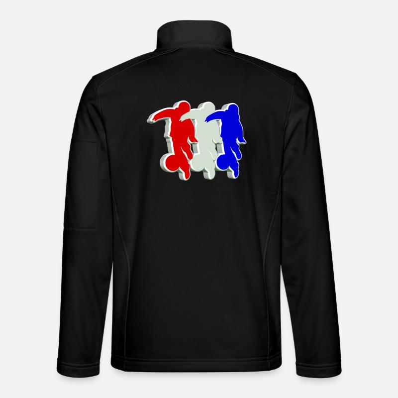 Kinder Fußball 3D - Unisex Softshelljacke - Schwarz
