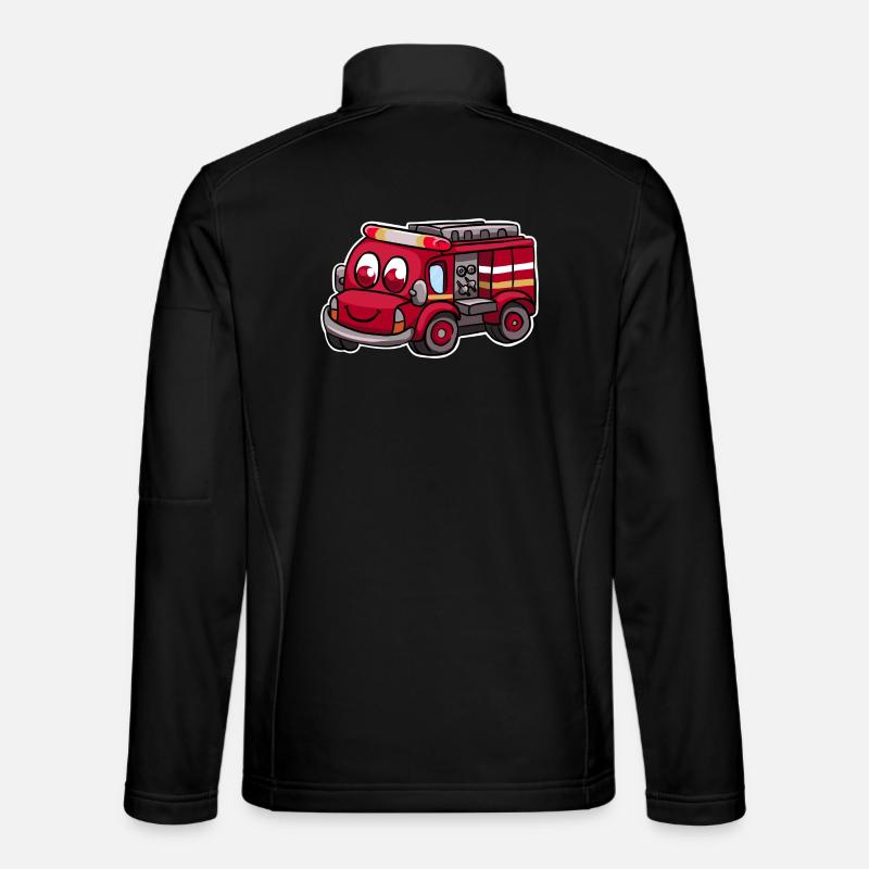 Fire truck fire brigade - Unisex Softshell Jacket - black