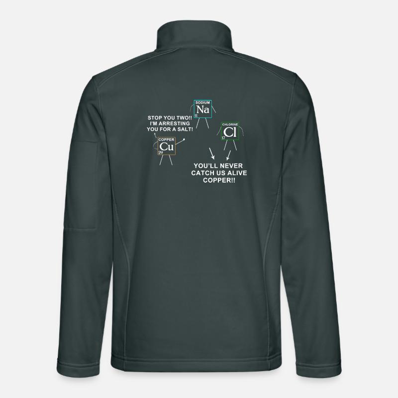 Jeu de mots sur les éléments chimiques pour les amateurs de chimie Veste en tissu softshell Unisexe