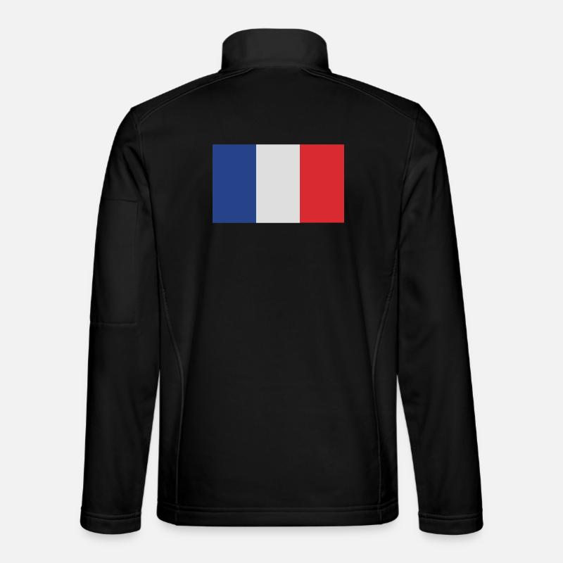 Französische Flagge - Unisex Softshelljacke - Schwarz