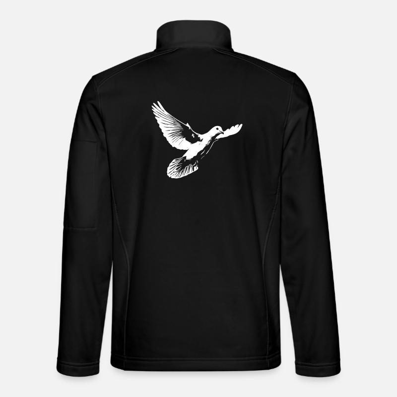 Wunderschöne weisse Taube - Unisex Softshelljacke - Schwarz