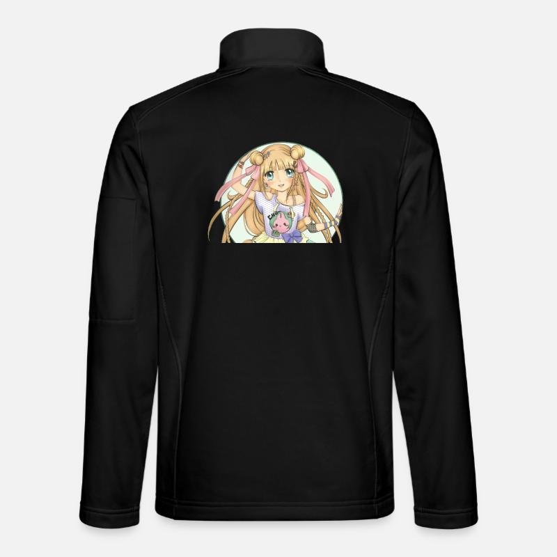 Manga - Unisex softshelljakke - sort