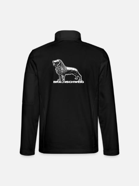 Brunswick Lion T-Shirt Autocollant Idée Cadeau - Veste en tissu softshell Unisexe - noir - Dos