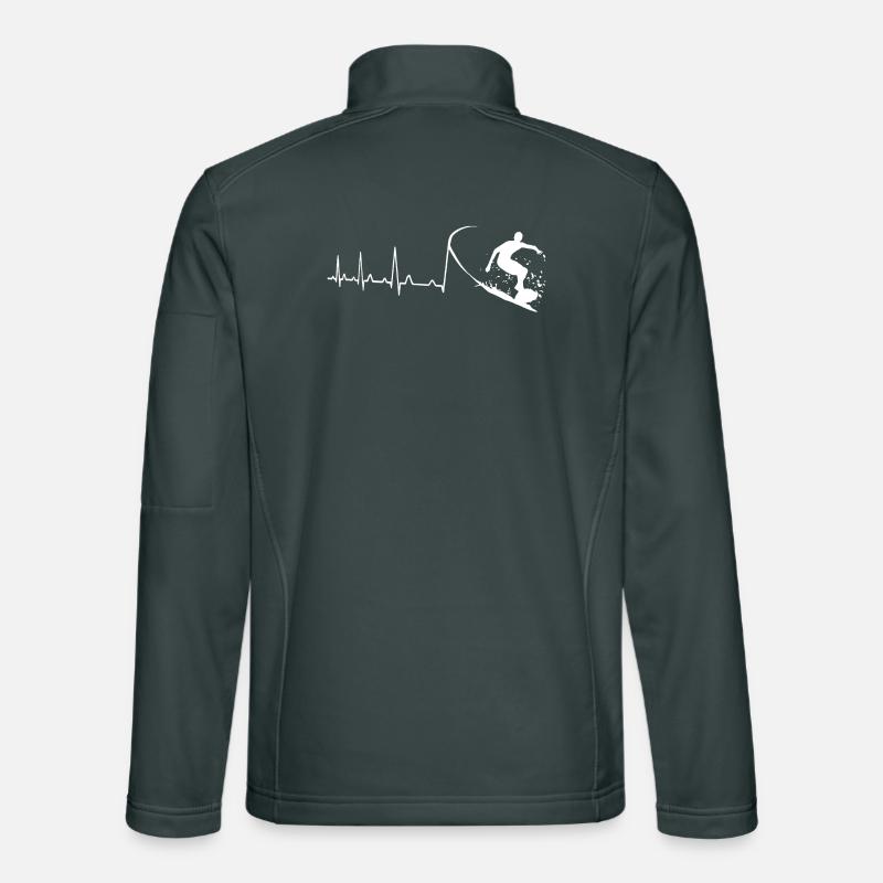 Surfer heartbeat Unisex Softshell Jacket