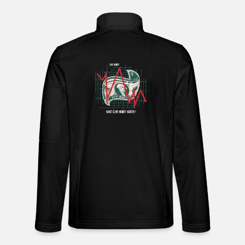 Was ist mein Geld noch wert ! - Unisex Softshelljacke - Schwarz
