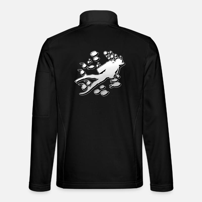 Diving Divers - Unisex Softshell Jacket - black