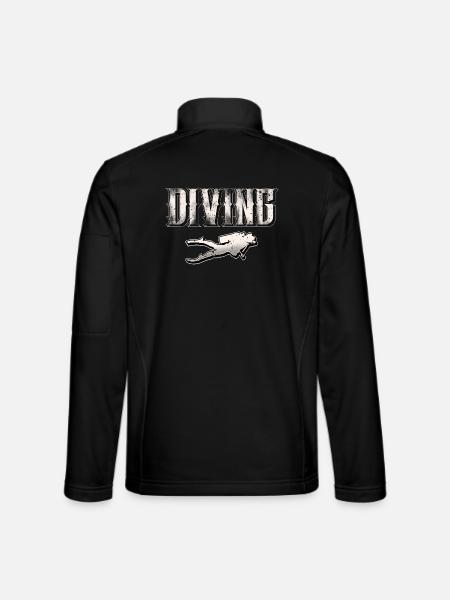 Diving Divers - Unisex Softshell Jacket - black