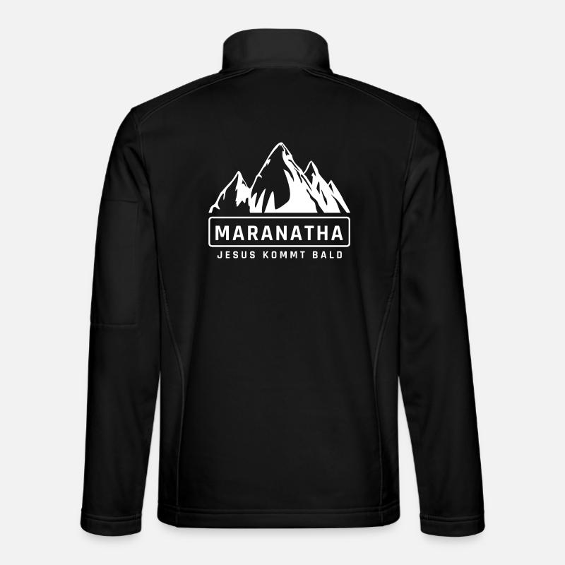 Maranatha Mountain View JesusBientôt - Veste en tissu softshell Unisexe - noir