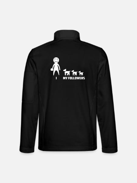 Drôles d’adeptes de chiens - Veste en tissu softshell Unisexe - noir