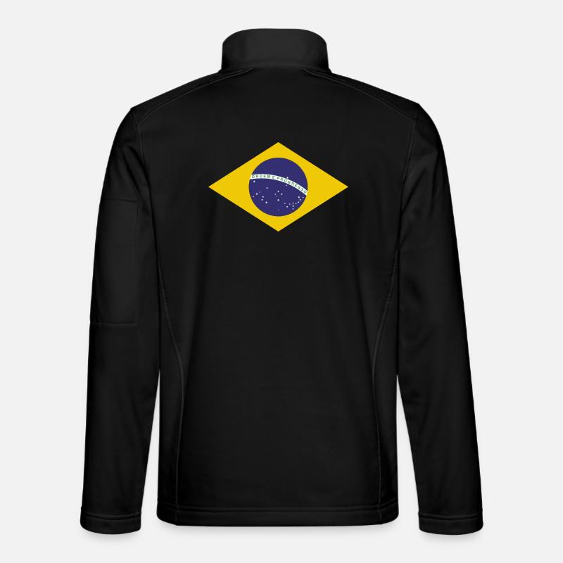 Brasilia Flag - Unisex Softshell Jacket - black