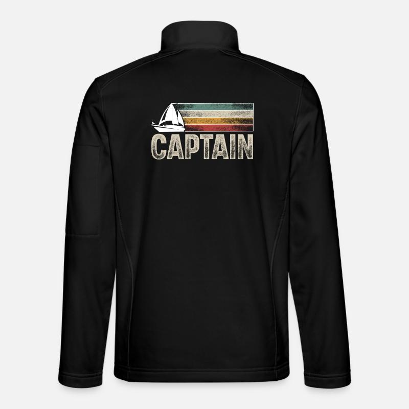 Capitaine Sailing Sailor Retro Vintage Veste en tissu softshell Unisexe