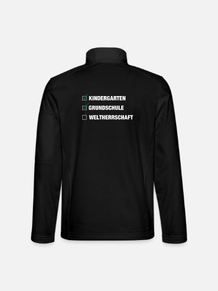 Einschulung | Schulkind 2026 - Weltherrschaft - Unisex Softshelljacke - Schwarz - Hinten