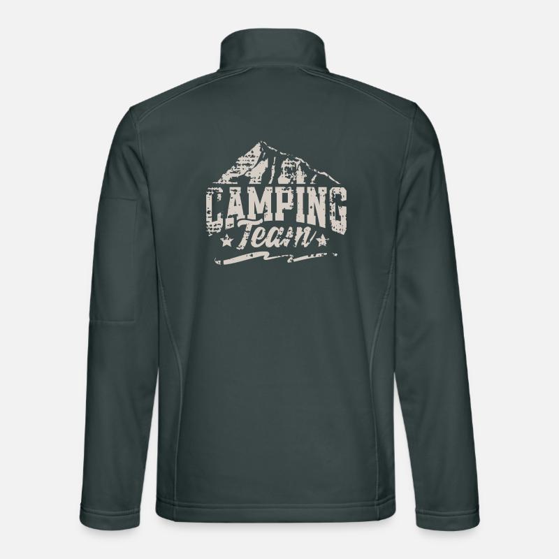 Camping Team Camper Campen Unisex Softshell Jacket