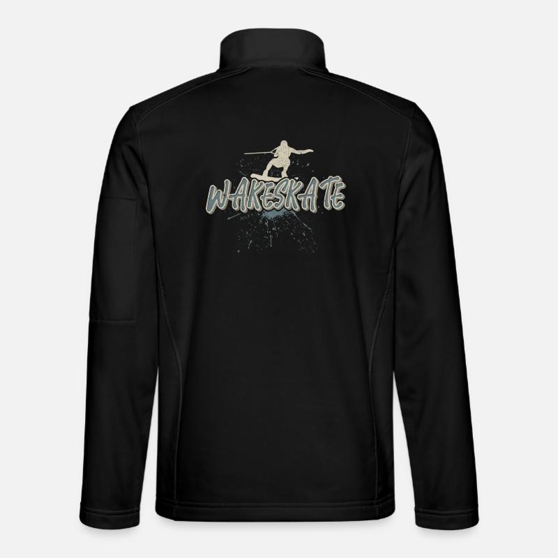 Wakeskate Wakeskating Wakeskater Wakeboard - Unisex Softshelljacke - Schwarz