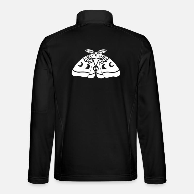 White moth - Unisex Softshell Jacket - black
