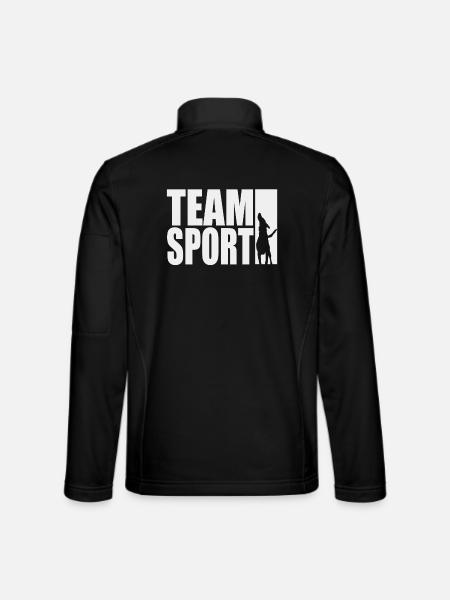 Teamsport Motiv Hundesport IGP Shirt - Unisex Softshelljacke - Schwarz - Hinten