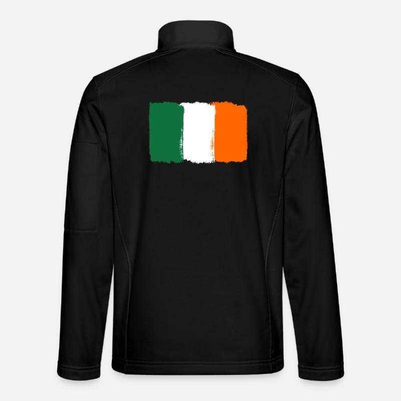 Drapeau de l’Irlande utilisé look Veste en tissu softshell Unisexe