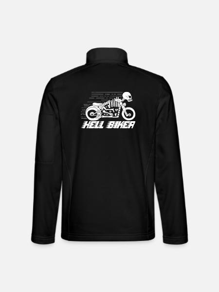 Motorcycle skeleton white - Unisex Softshell Jacket - black