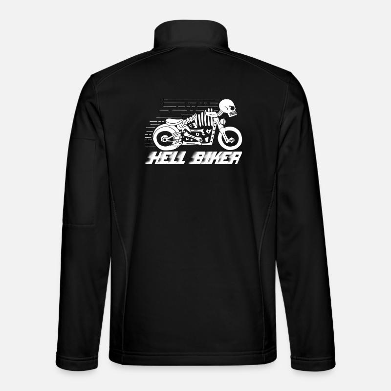Motorcycle skeleton white - Unisex Softshell Jacket - black
