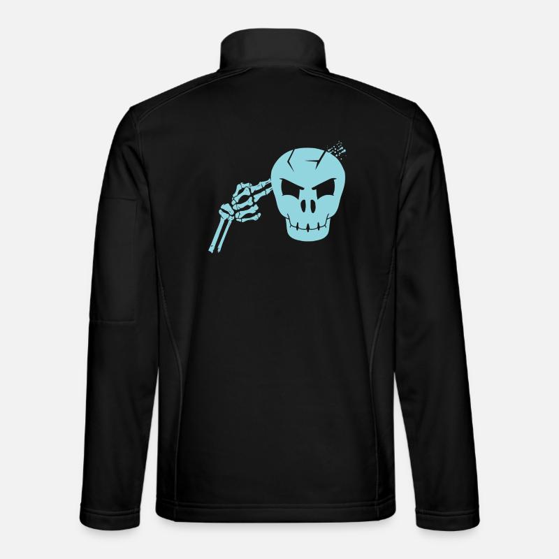Skull head shot - Unisex Softshell Jacket - black
