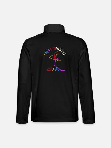 Je suis une fille de gymnastique - Veste en tissu softshell Unisexe - noir - Dos