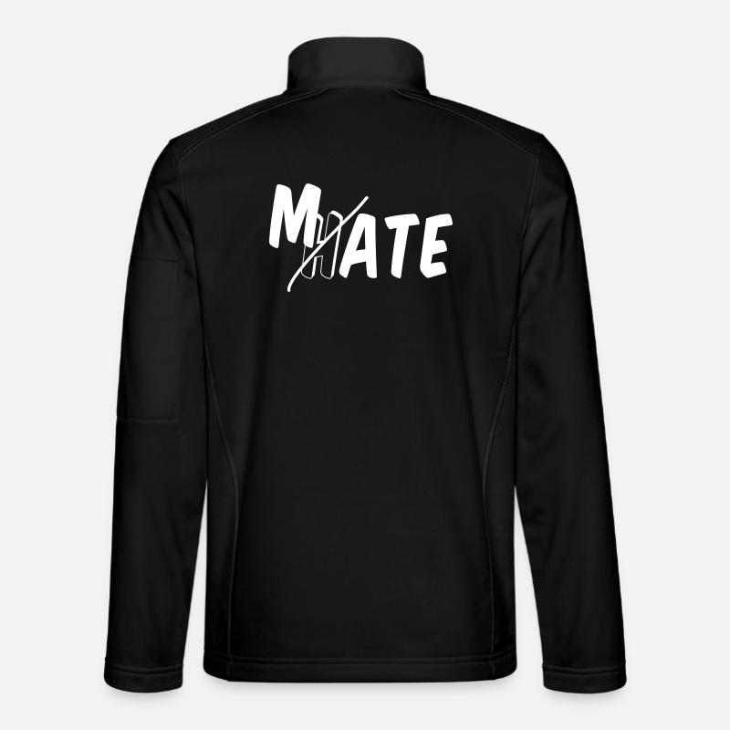 Mate - don't hate - Unisex Softshell Jacket - black