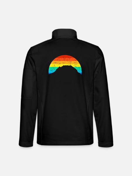 Grimming, Ennstal, montagne, Alpes, alpinisme Aigen - Veste en tissu softshell Unisexe - noir - Dos