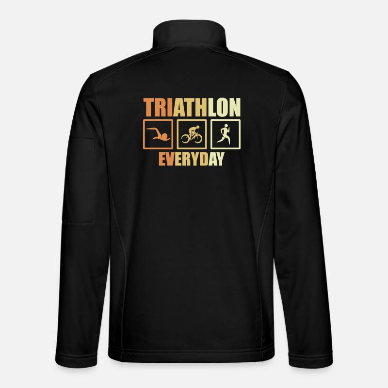 Routine de triathlon à vélo - Veste en tissu softshell Unisexe - noir