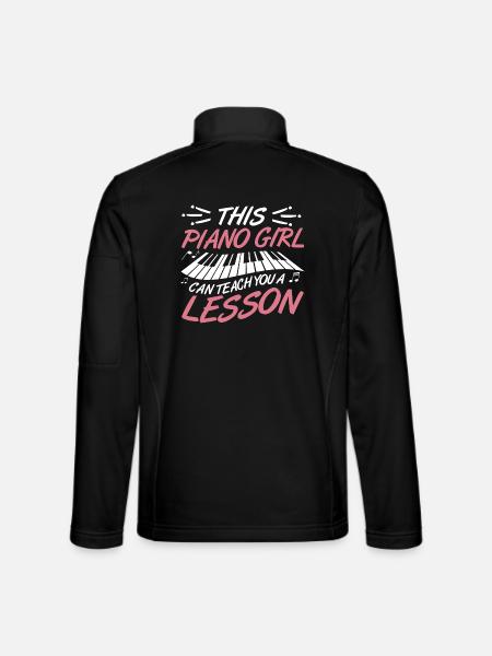 Pianist Mädchen - Unisex Softshelljacke - Schwarz