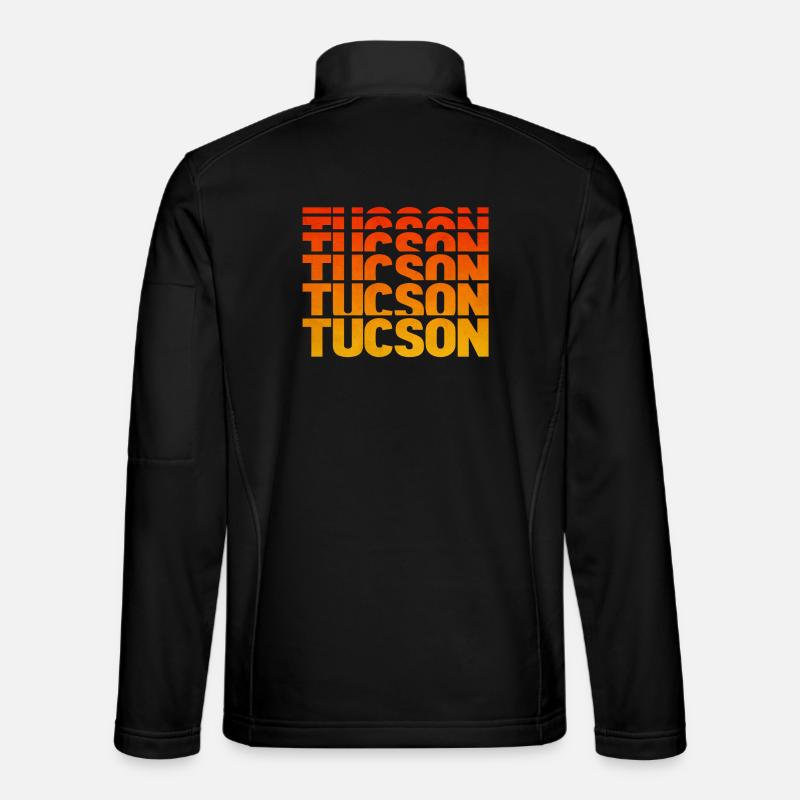 Tucson Gradient Block Typo - Unisex Softshell Jacket - black