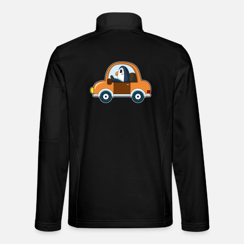 Penguin Car - Unisex Softshell Jacket - black