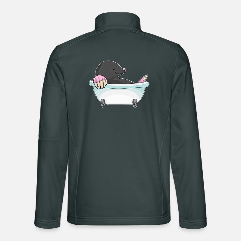 Mole Bathing Bathtub Unisex Softshell Jacket