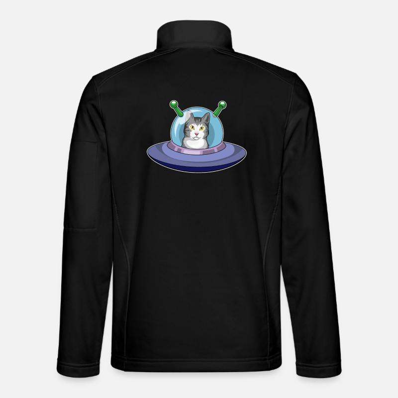 Cat Spaceship Space Unisex Softshell Jacket