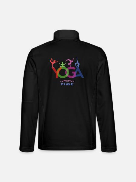 YOGA Time - The time of yoga - Unisex Softshell Jacket - black - Back