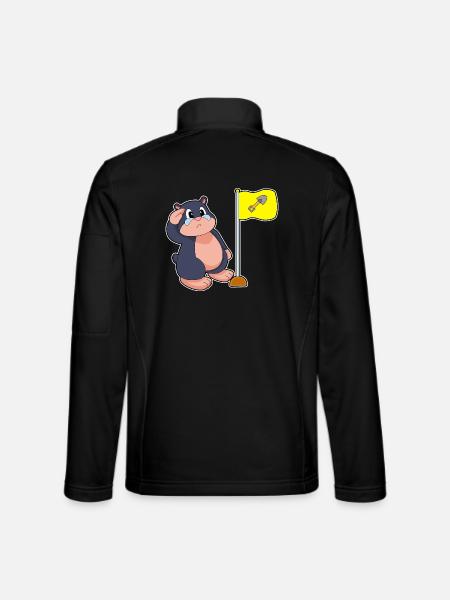 Mole flag - Unisex Softshell Jacket - black