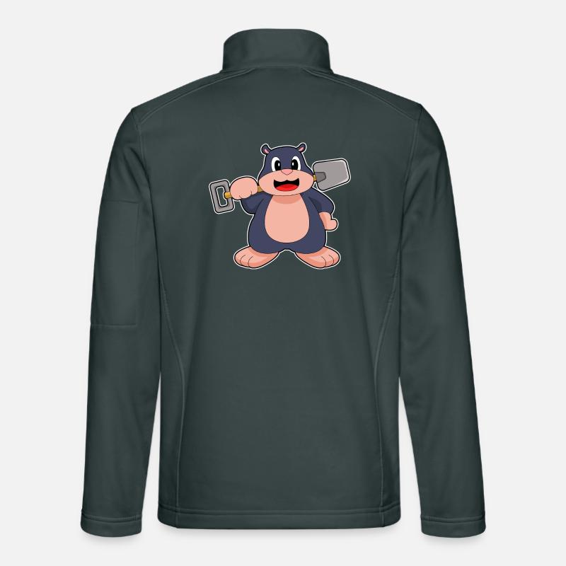 Mole Miner Shovel Mining Unisex Softshell Jacket