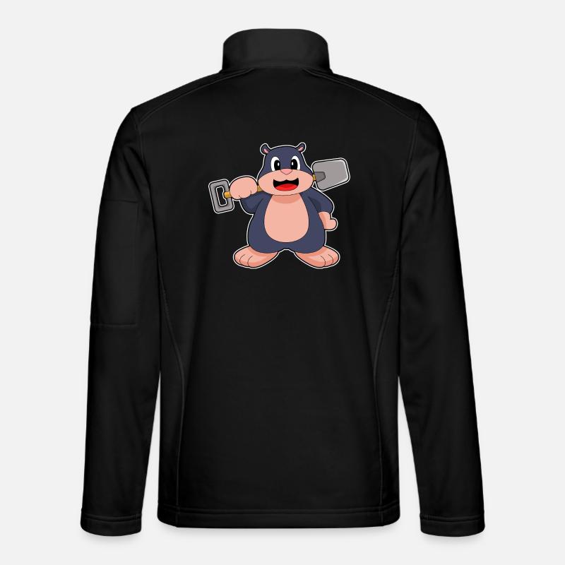 Maulwurf Bergarbeiter Schaufel Bergbau - Unisex Softshelljacke - Schwarz
