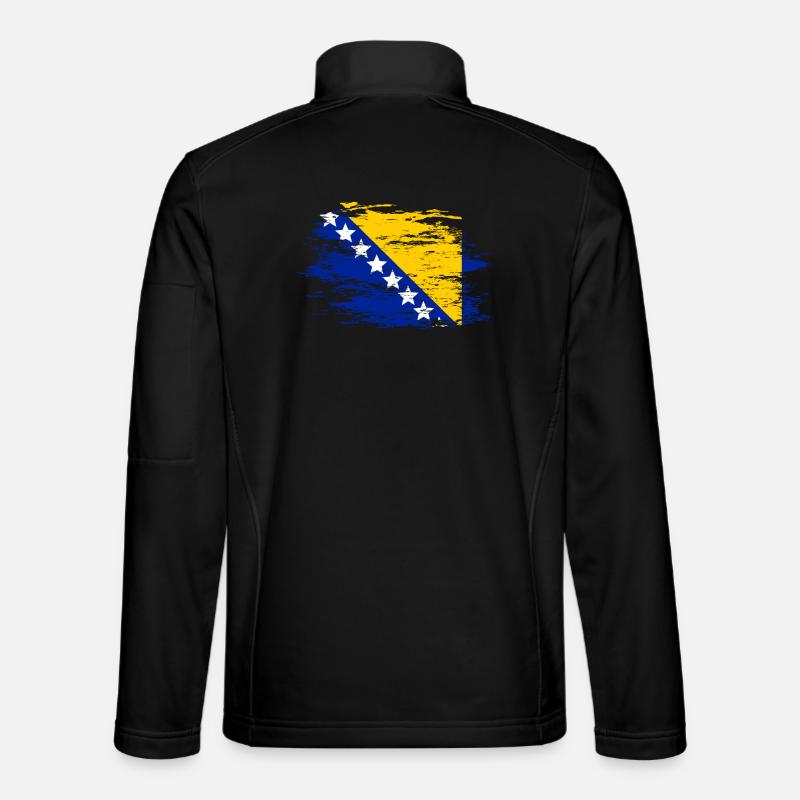 Bosnien Flagge used Unisex Softshelljacke
