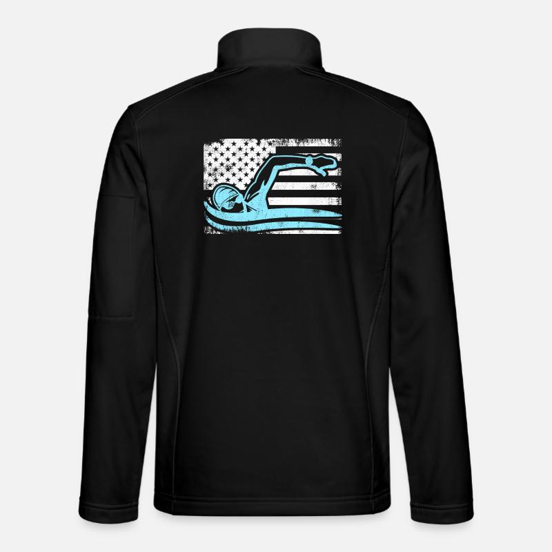 Patriotic swimmer Unisex Softshell Jacket