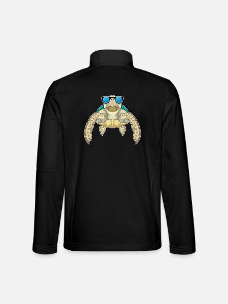 Turtle Sunglasses - Unisex Softshell Jacket - black