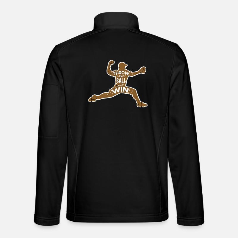 Baseball Wurf - Unisex Softshelljacke - Schwarz
