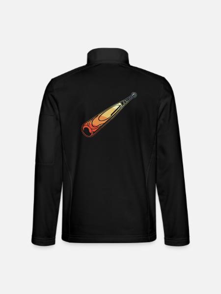 Vintage Baseballschläger - Unisex Softshelljacke - Schwarz - Hinten