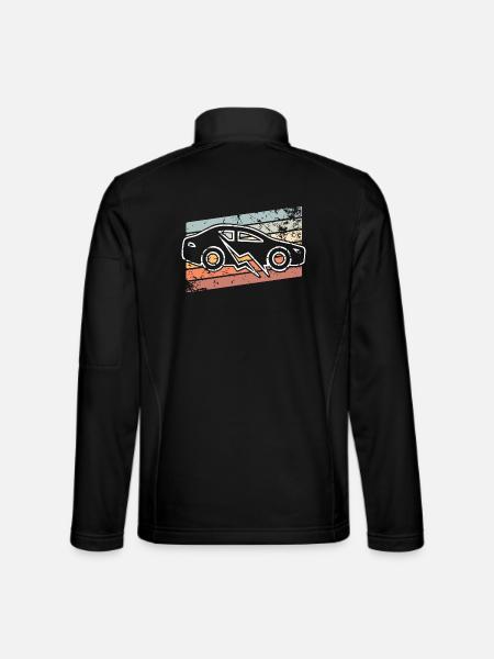 E-Auto Elektroauto - Unisex Softshelljacke - Schwarz - Hinten