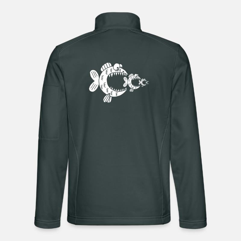 White fish and the food chain Unisex Softshell Jacket