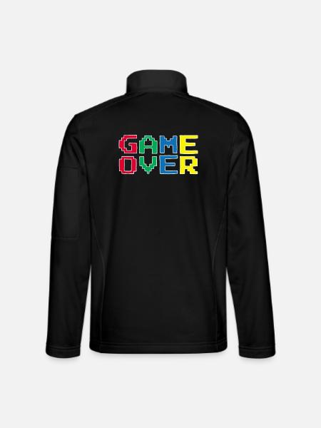 Vintage video game - Unisex Softshell Jacket - black - Back