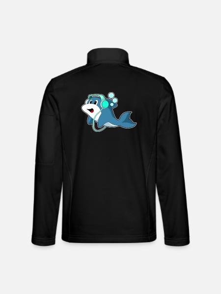 Delfin Headphone Music - Unisex Softshell Jacket - black