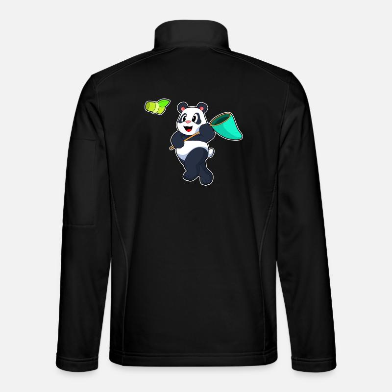 Panda Landing Net Bambou - Veste en tissu softshell Unisexe - noir