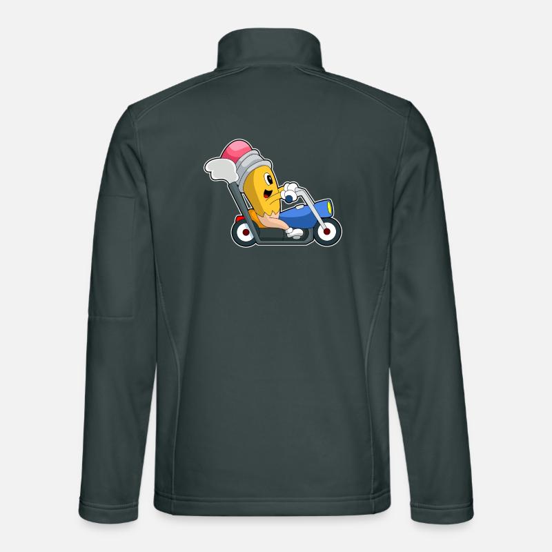 Pencil Motorcycle Unisex Softshell Jacket