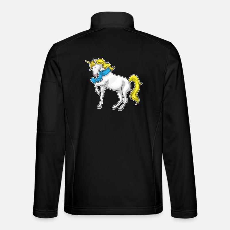 Foulard licorne - Veste en tissu softshell Unisexe - noir